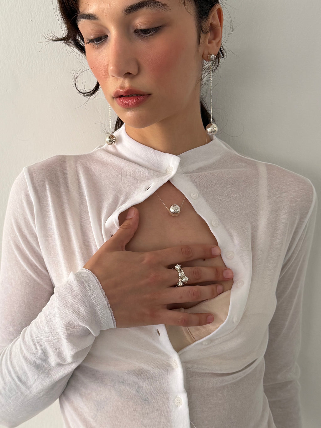 Silver Pearl Necklace