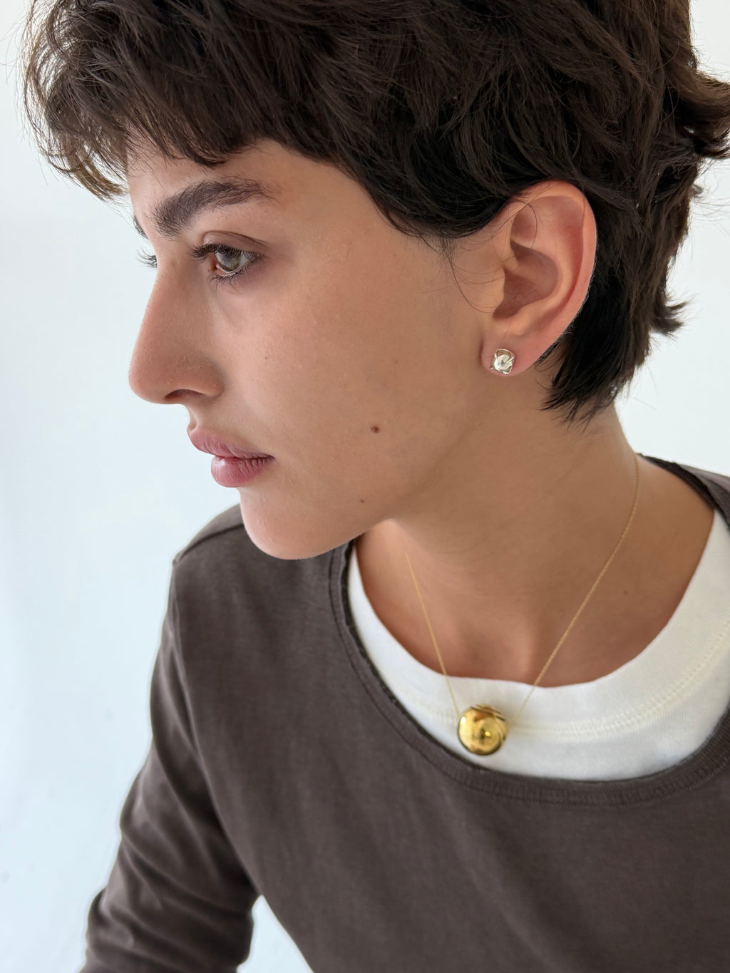 Silver Pearl Studs