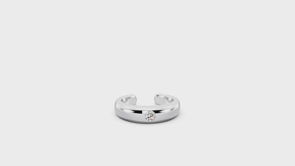 Single Diamond Toe Ring